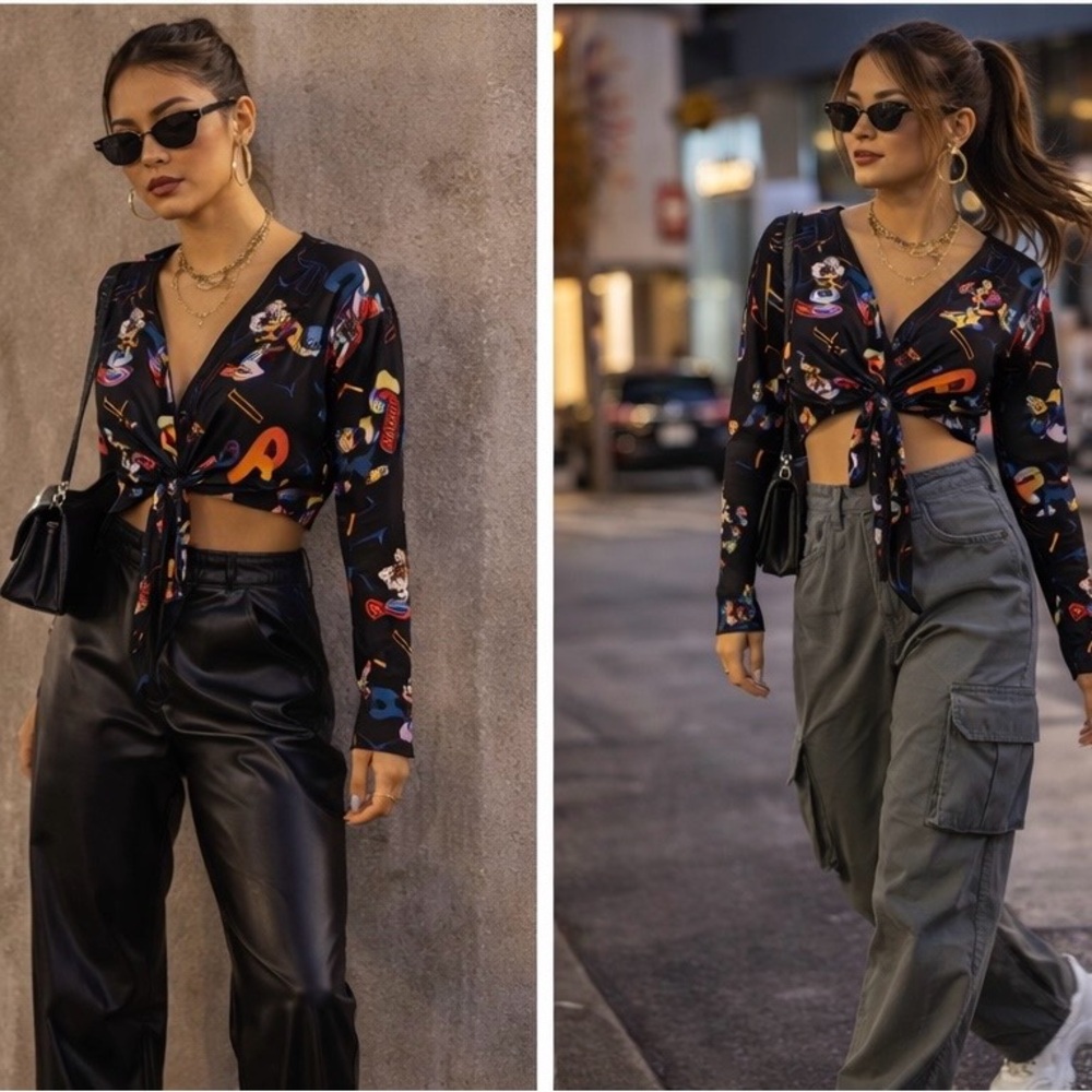 Loungefly Black Disney Character Blouse